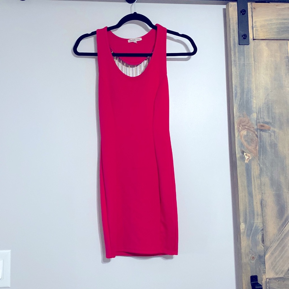 Hot pink dress